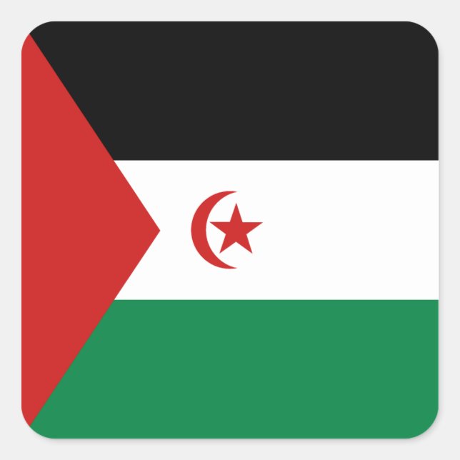 Western Sahara Flag Sticker (Front)