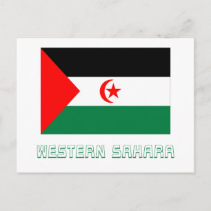 Western Sahara Flag with Name Postcard
