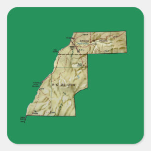 Western Sahara Map Sticker