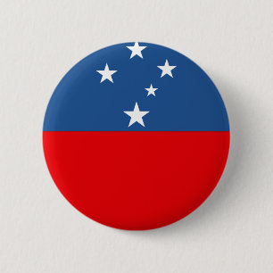 Western Samoa Flag 6 Cm Round Badge