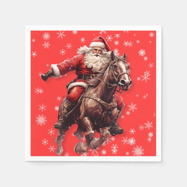 Western Santa Paper Napkins (Front)