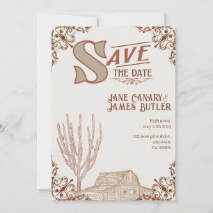 Western Save The Date Card