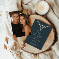 Western Save the Date | Rustic Boho Cow Skull