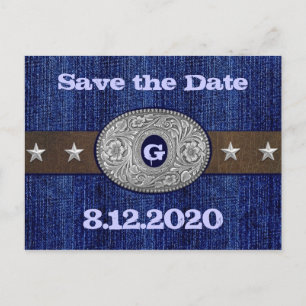 Western Save the Date Wedding Cards