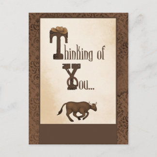 Western Sentimental Postcard