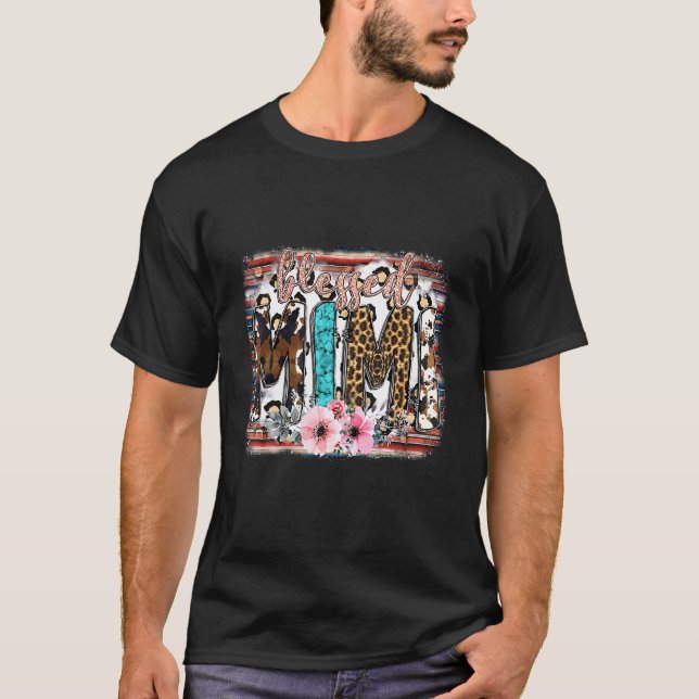 Western Serape Leopard Cowhide Blessed Mini T-Shirt (Front)