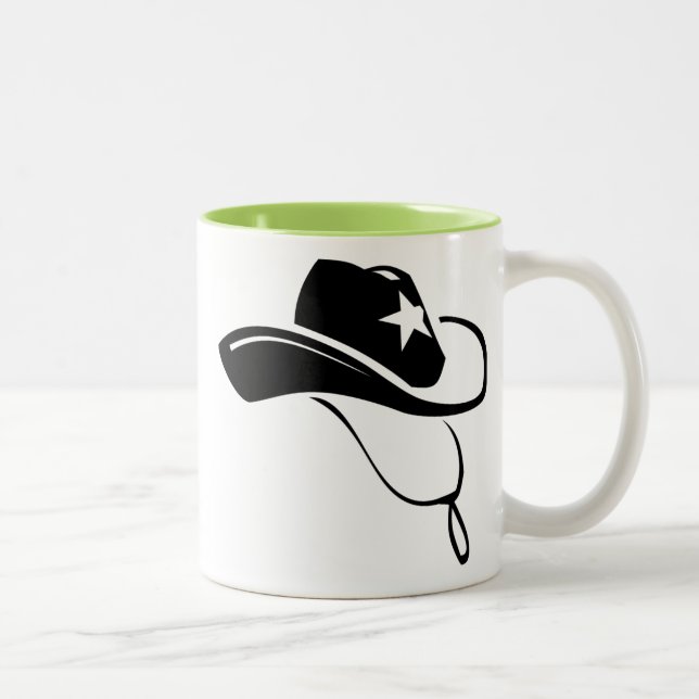 Western Sheriff Hat Two-Tone Coffee Mug (Right)