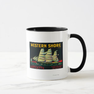 Western Shore Pear Crate LabelHood, CA Mug