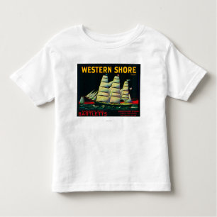Western Shore Pear Crate LabelHood, CA Toddler T-Shirt