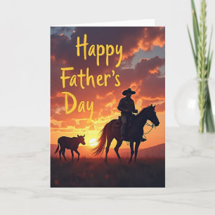 Western Silhouette Fathers Day Card