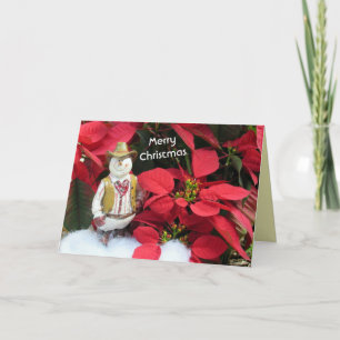Western Snowman's Christmas Wishes - Personalised Holiday Card