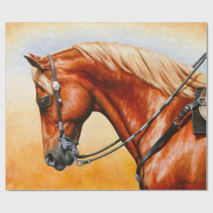 Western Sorrel Quarter Horse Wrapping Paper