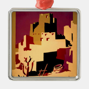 Western Southwest Pueblo WPA National Metal Tree Decoration