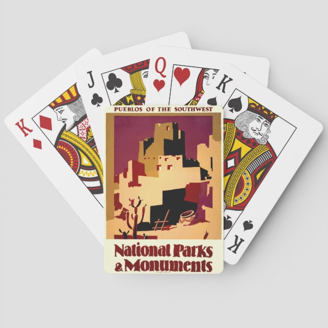 Western Southwest Pueblo WPA National Playing Cards (Back)