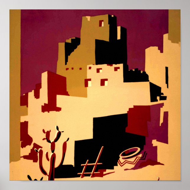 Western Southwest Pueblo WPA National Poster (Front)