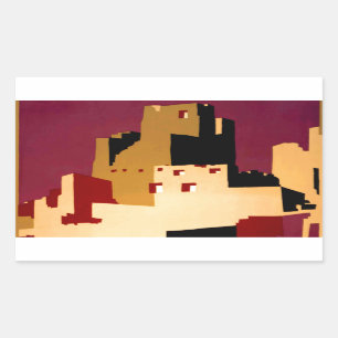 Western Southwest Pueblo WPA National Rectangular Sticker