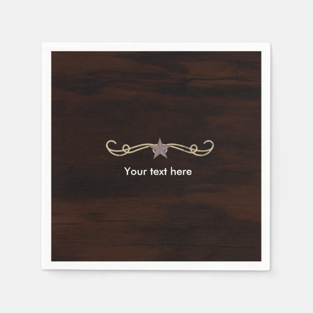 Western Star Country Party Dinner Cocktail Napkins (Front)