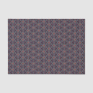 Western Starburst Navy Burgundy Tooled Leather Tissue Paper