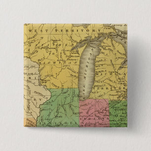 Western states, territories 15 cm square badge
