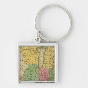 Western states, territories key ring