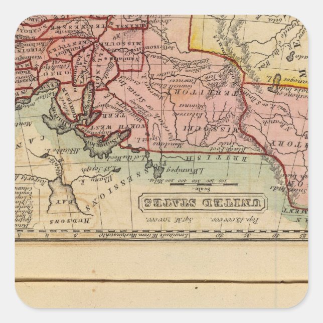 Western States, United States Square Sticker (Front)