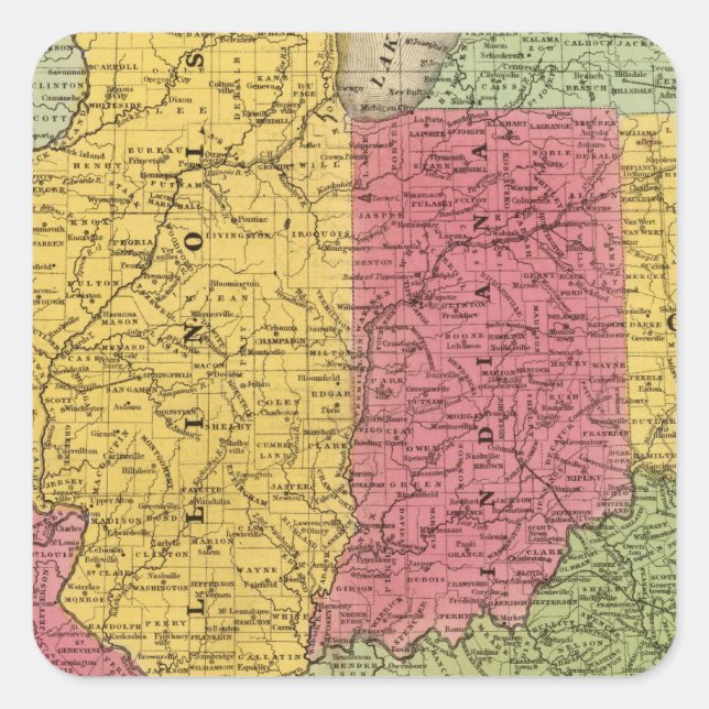 Western States, USA Square Sticker (Front)