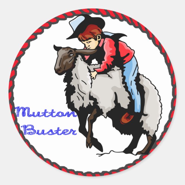 Western Sticker Mutton Buster (Front)