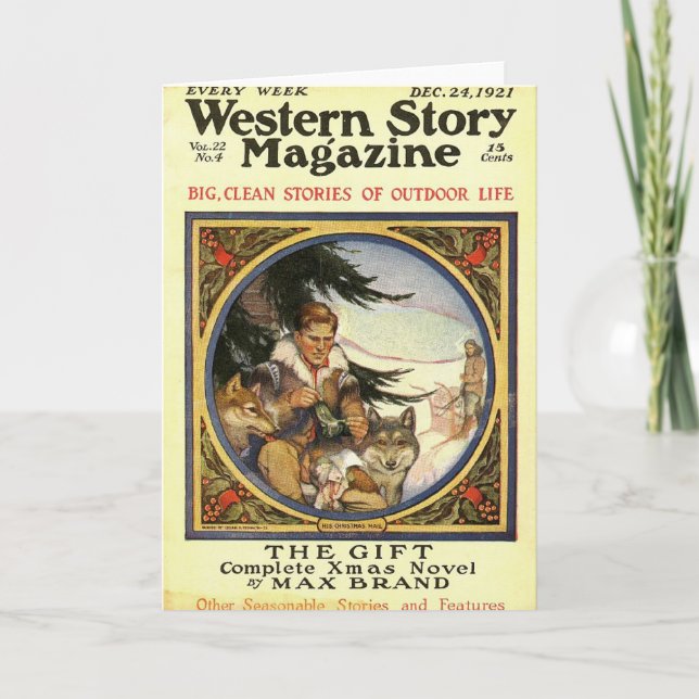 Western Story 1921 Christmas magazine Holiday Card (Front)