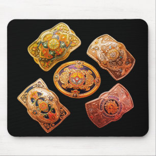 Western Style Belt Buckles Computer Laptop Mouse Pad