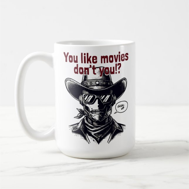 Western Style Cowboy Design Coffee Mug (Left)