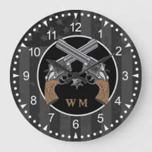 Western Style Crossed Guns With Monogram