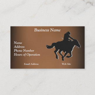 Western-style Galloping Horse and Cowboy Business Card