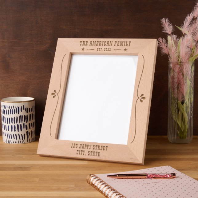 Western Style New Home 8" x 10" Etched Frames (Left)