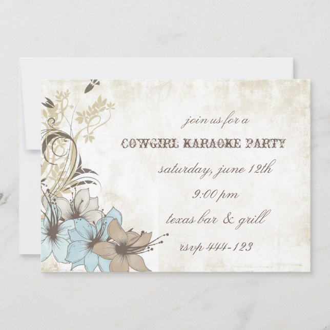 Western style party invitation (Front)
