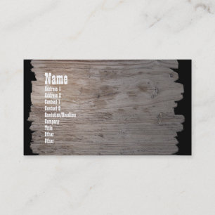Western-style Wood Sign Business Card