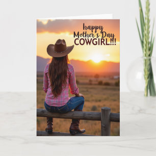 Western Sunset Mothers Day Card