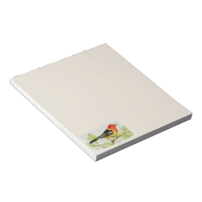 Western Tanager Notepad (Angled)