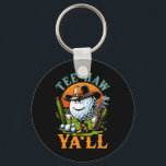 Western Tee Haw Y'all Funny Golf Ball Cowboy South Key Ring<br><div class="desc">Western Tee Haw Y'all Funny Golf Ball Cowboy Southern Retro</div>