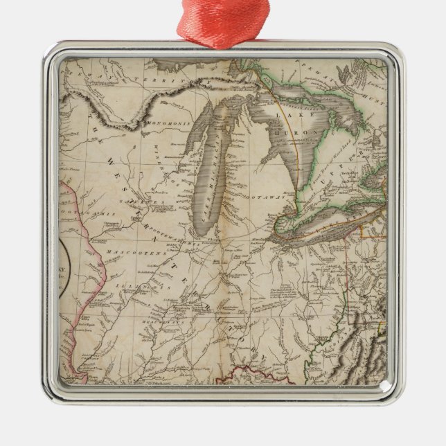 Western Terr, Kentucky, Pennsylvania, etc Metal Ornament (Front)