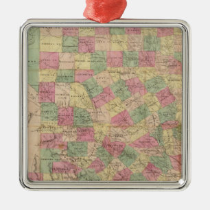 Western Texas Metal Ornament