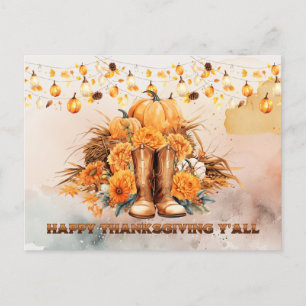 Western Thanksgiving Postcard