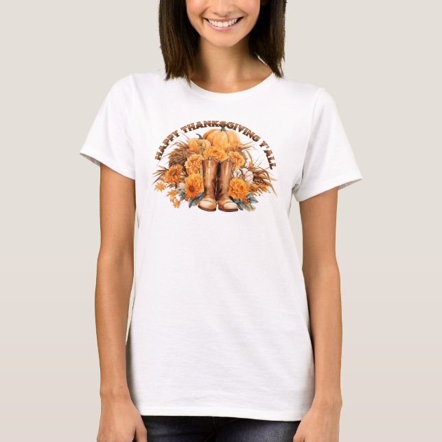Western Thanksgiving T-Shirt (Front)