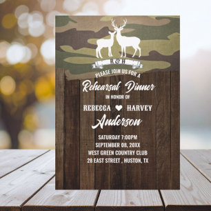 Western The Hunt Is Over Wedding Rehearsal Dinner Invitation
