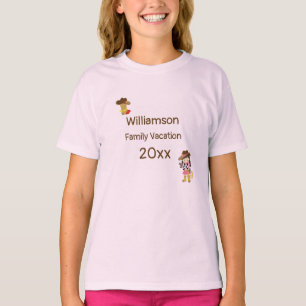 Western Theme Cowboy Family Vacation Personalised  T-Shirt