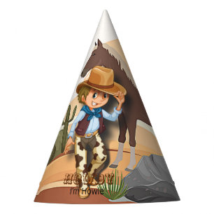 Western theme howies cowboy birthday party hat