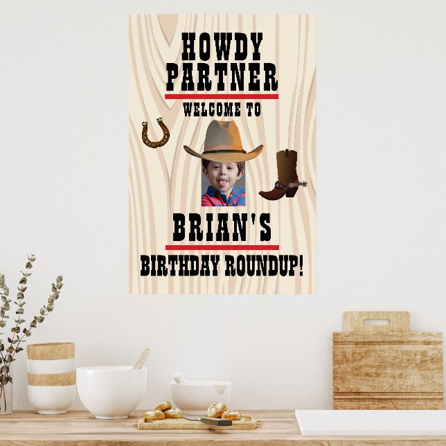Western Theme Poster with Photo (Kitchen)