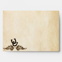 Western Theme Wedding Invitation Envelope