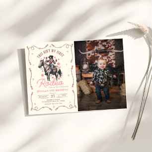Western This Ain't My First Rodeo 2nd Birthday  Invitation