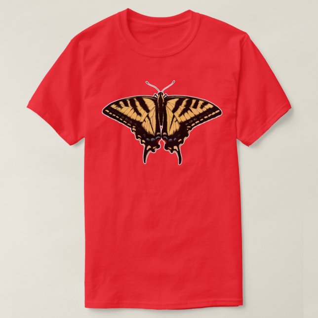 Western Tiger Swallowtail Papilio rutulus T-Shirt (Design Front)