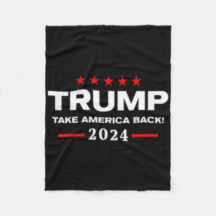 Western Trump Cowboy You Missed Trump 2024 Usa Fla Fleece Blanket